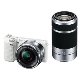 中古 １年保証 美品 SONY NEX-5T ダブルズームレンズキット (PZ 16-50mm + E 55-210mm) ホワイト [NEX-5TY]