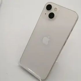 【中古】Apple au 【SIMフリー】 iPhone 13 128GB スターライト MLND3J/A【広島本通】保証期間１ヶ月【ランクC】