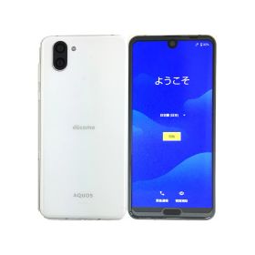 【中古】 SHARP AQUOS R3 SH-04L Platinum White プラチナムホワイト 128GB docomo SIMロック解除済 白ロム 本体