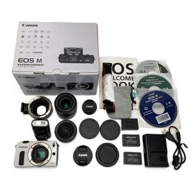 CANON キャノン EOS M ダブルレンズキット ミラーレス一眼 箱付き やや傷や汚れあり
