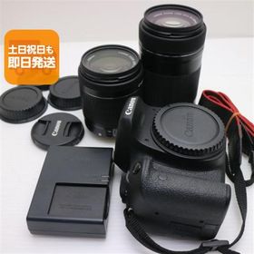 新品同様 EOS Kiss X8i ダブルズームキット ブラック 即日発送 一眼レフ Canon 本体 あすつく 土日祝発送OK