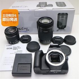 新品同様 EOS Kiss X10 ダブルズームキット ブラック 即日発送 Canon デジタル一眼カメラ デジタルカメラ あすつく 土日祝発送OK