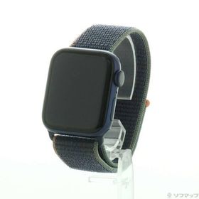 〔中古〕Apple(アップル) Apple Watch Series 6 GPS 40mm ブルーアルミニウムケース ディープネイビースポーツループ〔377-ud〕