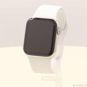 〔中古〕Apple(アップル) Apple Watch Series 6 GPS + Cellular 40mm シルバーステンレススチールケース ホワイトスポーツバンド〔262-ud〕