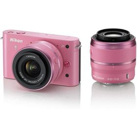 Nikon J1 ダブルズームキット ピンク 良品 動作確認済み 1ヶ月保証付 小型軽量 ミラーレス