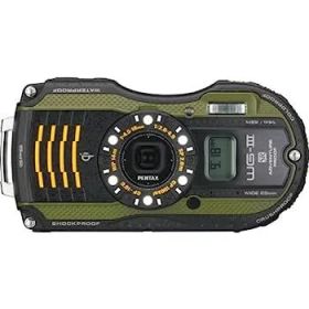 【中古】PENTAX 防水デジタルカメラ PENTAX WG-3GPS グリーン 1cmマクロ マクロスタンド付属 電子コンパス サブLCD Qi規格 PENTAX WG-3GPSGR 12663