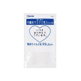 【500個〜 注文可】 名入れ ロゴ入れ オリジナル|不織布マスク2枚入り(名刺ポケット付き)