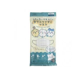 ちいかわダブルワイヤーマスク ふつうサイズ 音符 5枚入 (ホワイト×グレーひも) (1個)
