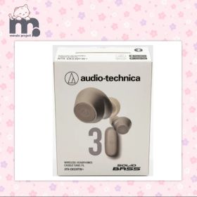 <ナ> 【ジャンク品】オーディオテクニカ ATH-CKS30TW+ BG (E) ワイヤレスイヤホン ライトベージュ