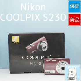 Nikon COOLPIX S230 デジカメ 動作確認済み 整備品 スマホ転送OK フルセット 美品 シロクマカメラ a7453