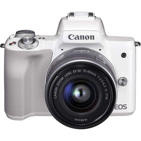 Canon EOS Kiss M レンズキット ホワイト 良品 動作確認済み 1ヶ月保証付 小型軽量 ミラーレス