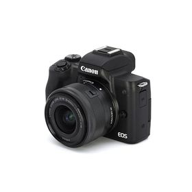 Canon ミラーレス一眼カメラ EOS Kiss M 標準ズームキット ブラック EOSKISSMBK-1545ISSTMLK