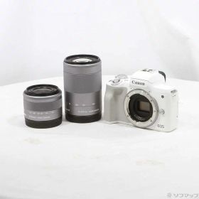 【中古】Canon(キヤノン) EOS Kiss M2 ダブルズームキット ホワイト 【196-ud】