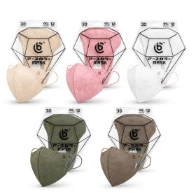 ＼50%OFFクーポン配布中／★！BC アースカラー 3Dマスク 48枚 (12枚入×4箱) 立体型 マスク 不織布 カラーマスク 使い捨て おしゃれ カーキ ローズ アイボリー ローアンバー 血色カラー 小顔効果 高級感 立体マスク 大人用マスク 送料無料