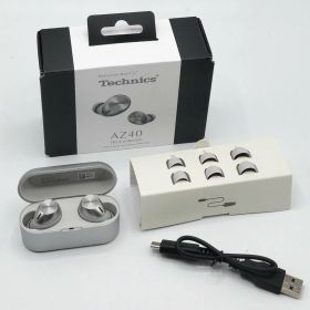 【中古 動作確認済】 テクニクス ワイヤレスイヤホン EAH-AZ40-S シルバー bluetooth マルチポイント IPX4 アプリ対応 Technics パナソニック 完全ワイヤレス 完全ワイヤレスイヤホン カナル型 防滴 小型 軽量 通話 音楽 音楽鑑賞 ミュージック 音 通勤 通学 リラックス 集中