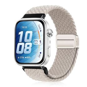 Huawei Watch Fit 5 Pro / 4 Pro ベルト バンド 伸縮性のあるナイロン マグネット留め具 編み込みベルト Huawei Watch Fit 5 / 4 / 3 ベ
