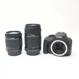 【中古品】《良品》Canon EOS Kiss X7 ダブルズームキット【18-55mm1群固定筒・18-55mmズームリングラバー部品交換/各部点検済】[デジタルカメラ]