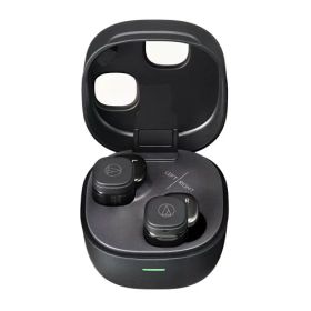 オーディオテクニカ ATH-SQ1TW2 BK ワイヤレスイヤホン bluetooth/小型 軽量 / 最大20時間再生 / 低遅延/外音取込み/マルチポイント/マルチペアリング/防水 IPX5 / ワイヤレス充電 /国内ブラック ATH-SQ1