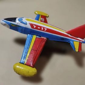 希少 Saito 斉藤玩具 Y-17 ブリキ飛行機 MADE IN JAPAN