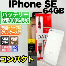バッテリー100% iphone se 64gb スペースグレイ SIMフリー(simロック解除済) 白ロム 中古 本体 動作確認済 【最短送料無料】 F-408