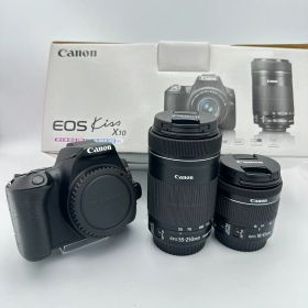 【中古】Canon デジタル一眼カメラ EOS Kiss X10 ダブルズームキット ブラック