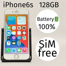 iPhone6s 128GB バッテリー最大容量100% 充電付き エアドロ