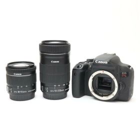 【中古品】《良品》 Canon EOS Kiss X9i ダブルズームキット 【ファインダー・液晶パネル・18-55mmズームリングラバー部品交換/各部点検済】 [ デジタルカメラ ]