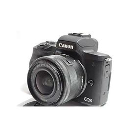 【中古】 キヤノン Canon EOS Kiss M ブラック レンズキット EOSKISSMBK-1545ISSTMLK 当店保証30日間 人気 ミラーレス 一眼レフ 交換レンズ カメラ