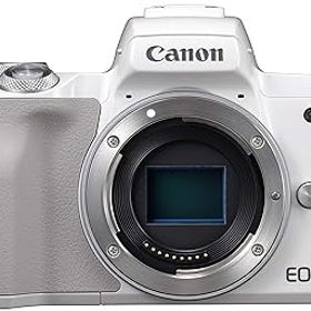 【中古】【39shop】Canon★ミラーレス一眼カメラ EOS Kiss M ボディー ホワイト EOSKISSMWH-BODY（非常に良い）