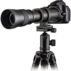 【中古】Mcoplus 420-800mm f/8.3 手動望遠ズームレンズ + Tマウント Canon EOS T3 T3i T4i T5 T5i T6 T6i T6s T7 T7i SL1 SL2 6D 7D 60D 70D 77D 80D 5D