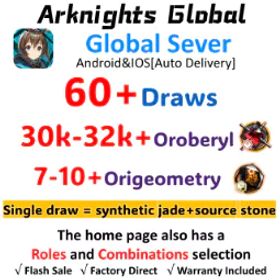 アークナイツ Global 60+ Draws | 30k-32k Orundum | 7+Originiums | Full Access✅ | Automatic delivery✅
