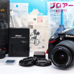 【スマホに送れるセット】一眼レフ⭐️Nikon D3200⭐️ダブルレンズ