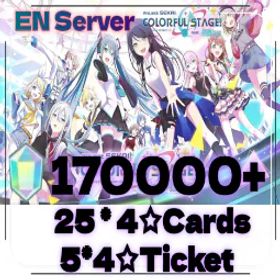 プロジェクトセカイカラフルステージ！ 💜GLOBAL 💜170K Crystals 💜25 4★ Characters💜