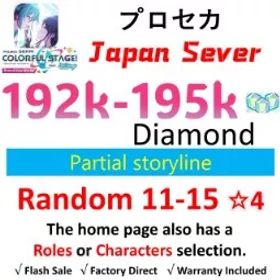 プロジェクトセカイカラフルステージ！ [Japan] 192K+ Crystals | 11-15 *4★ Character Cards ✅【iOS/Android/PC】