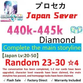 プロジェクトセカイカラフルステージ！ [Japan] 440K+ Crystals | 23-30 *4★ Character Cards ✅【iOS/Android/PC】