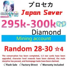 プロジェクトセカイカラフルステージ！ [Japan] 295K+ Crystals | 28-30 *4★ Character Cards ✅【iOS/Android/PC】