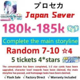 プロジェクトセカイカラフルステージ！ [Japan] 180K+ Crystals | 7-10 *4★ Character Cards ✅5 tickets 4*stars【iOS/Android/PC】