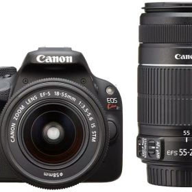 【中古】Canon デジタル一眼レフカメラ EOS Kiss X7 ダブルズームキット EF-S18-55mm/EF-S55-250mm付属 KISSX7-WKIT