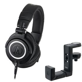 【在庫在り 即納可能】 audio-technica オーディオテクニカ ATH-M50X モニターヘッドホン + AT-HPH300 ヘッドホンハンガー《送料無料》