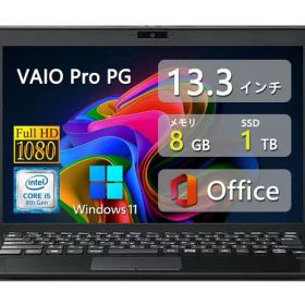 ソニー VAIO Pro PG VJPG11 13.3型FHD(1920x1080) / Win11 / 第8世代Core i5-8250u / メモリ:8GB / SSD:256GB / Webカメラ/無線LAN/Bluetooth/Office H