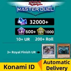 遊戯王マスターデュエル ⚡iOS/Android⚡[30500+ Gems][600-700UR Dust+1000SR Dust][3+ Royal Finish UR][10+UR][200+ Roll]