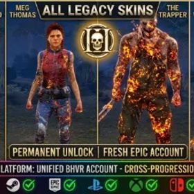 デッドバイデイライト 🔥 DEAD BY DAYLIGHT | ALL LEGACY SKINS UNLOCKED | Permanent & Safe | Cross-Progression Ready (Steam/Epic/Xbox/PS/MS) 🎮