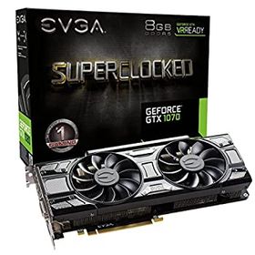 【中古】【輸入品・未使用】EVGA GeForce GTX 1070 SC GAMING ACX 3.0 Black Edition, 8GB GDDR5, LED, DX12 OSD Support (PXOC) 08G-P4-5173-KR