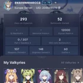 崩壊3rd Check Description 🍀 Europe, Level 79