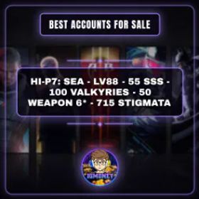 崩壊3rd HI-P7: SEA - LV88 - 55 SSS - 100 VALKYRIES - 50 WEAPON 6* - 715 STIGMATA