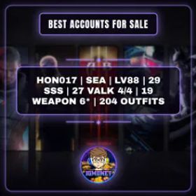 崩壊3rd HON017 | SEA | LV88 | 29 SSS | 27 VALK 4/4 | 19 WEAPON 6* | 204 OUTFITS