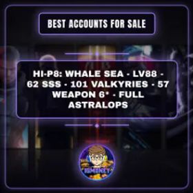 崩壊3rd HI-P8: WHALE SEA - LV88 - 62 SSS - 101 VALKYRIES - 57 WEAPON 6* - FULL ASTRALOPS