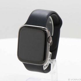 〔中古〕Apple(アップル) Apple Watch Series 6 GPS + Cellular 44mm グラファイトステンレススチールケース ブラックスポーツバンド〔269-ud〕