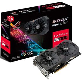 【中古】【非常に良い】ASUS グラフィックボード Strixシリーズ AMD Radeon RX570搭載ビデオカード ROG-STRIX-RX570-O4G-GAMING