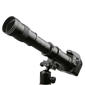 【中古-非常に良い】 Lightdow 420-800mm f/8.3 マニュアルズーム望遠レンズ + Tマウント Nikon D5500 D3300 D3200 D5300 D3400 D7200 D750 D3500 D7500 D500 D600 D7